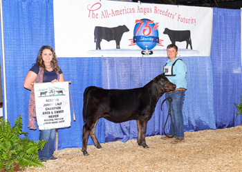 Bred-and-owned Reserve Junior Heifer Calf Champion